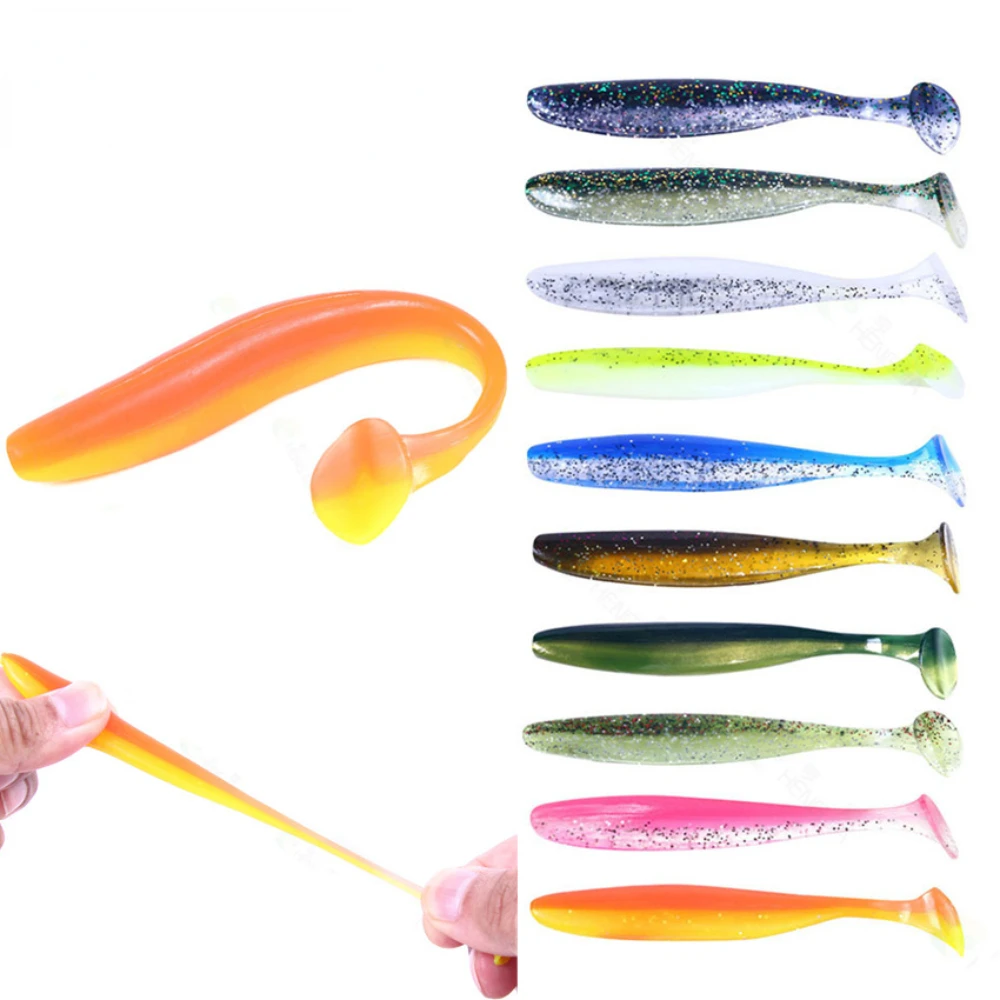 

XBLACK Fishing Soft Lure Worm Silicone Bait 5cm 7cm 9cm T Tail Fishing Lure Swimbait Wobblers Artificial Tackle Bass Carp Pike