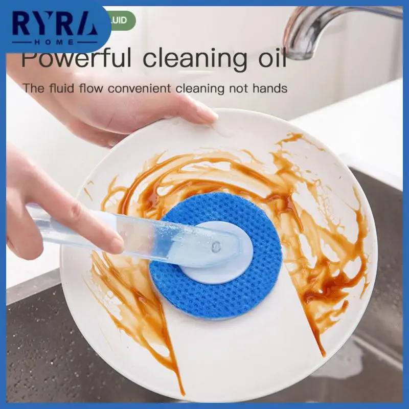 

Practical Dishwashing Brush Automatic Liquid Filling Lazy Cleaning Brush Multi-function Long Handle Kitchen Accessories Creative