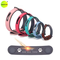 customized dog collar engraved name tag personalized dog id collars accessories fashion adjustable dogs collars supplies