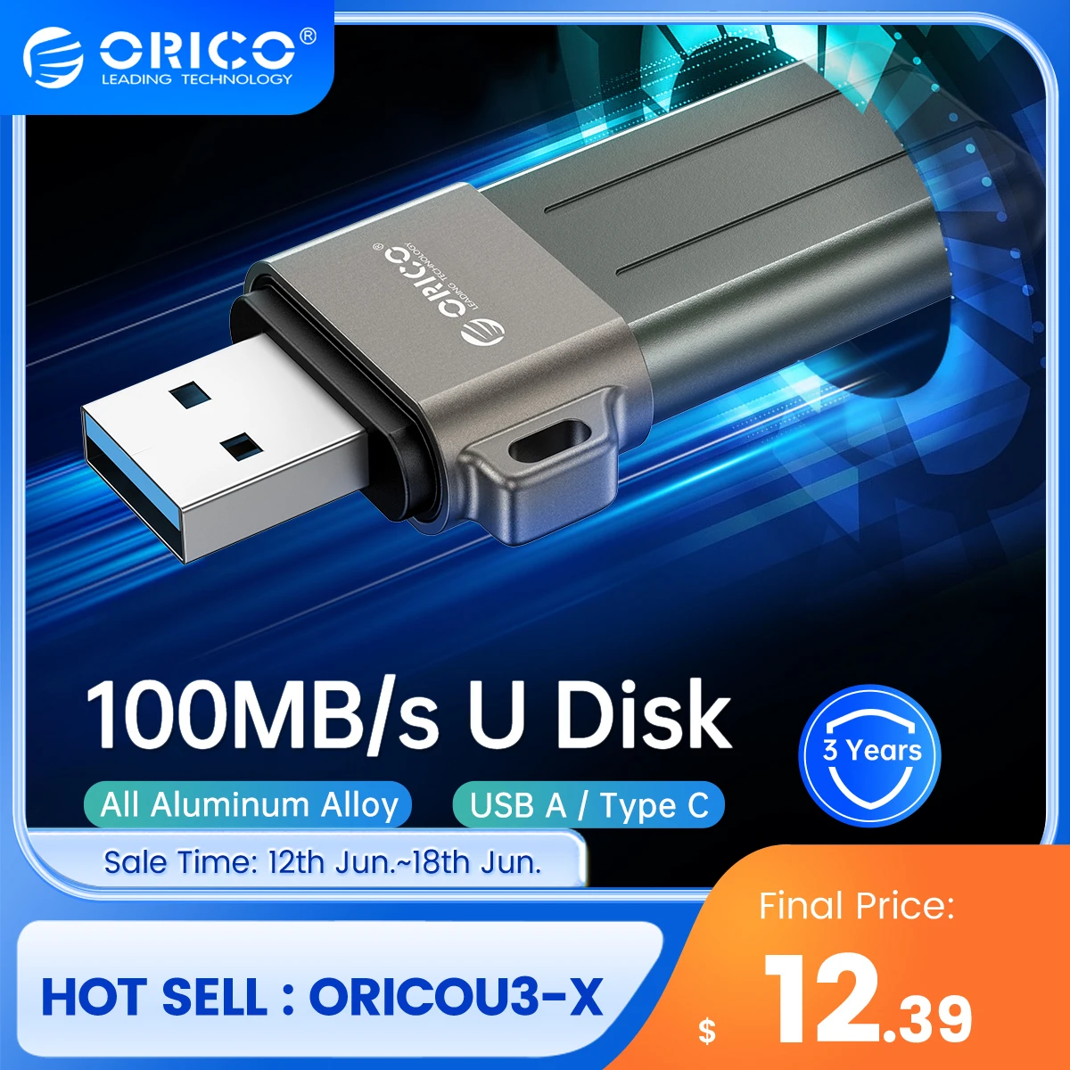 

ORICO USB 3.2 USB Flash Drives 32GB 64GB 128GB 256GB Pen Drive Memory Stick Metal U Disk Colorful Pendrive for Type-C USB A