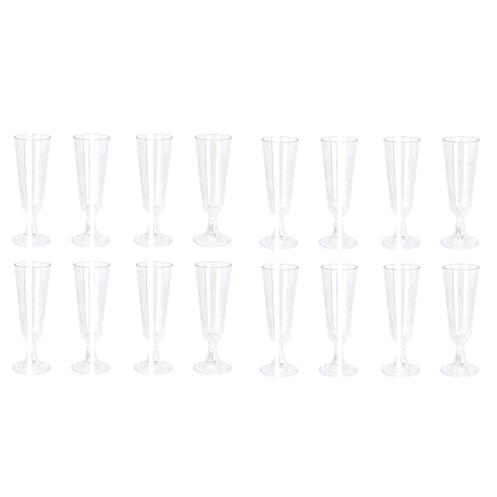 

48Pcs Disposable Champagne Glass Goblet Plastic Test Glass Champagne Glass Cocktail Glass 4.7Oz (150Ml)