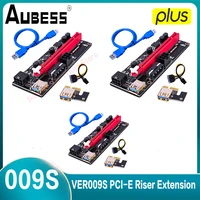 aubess ver009s pci e riser extension cable sata 15pin to 6 pin power cable for graphics card 1x 4x 8x 16x extender riser card