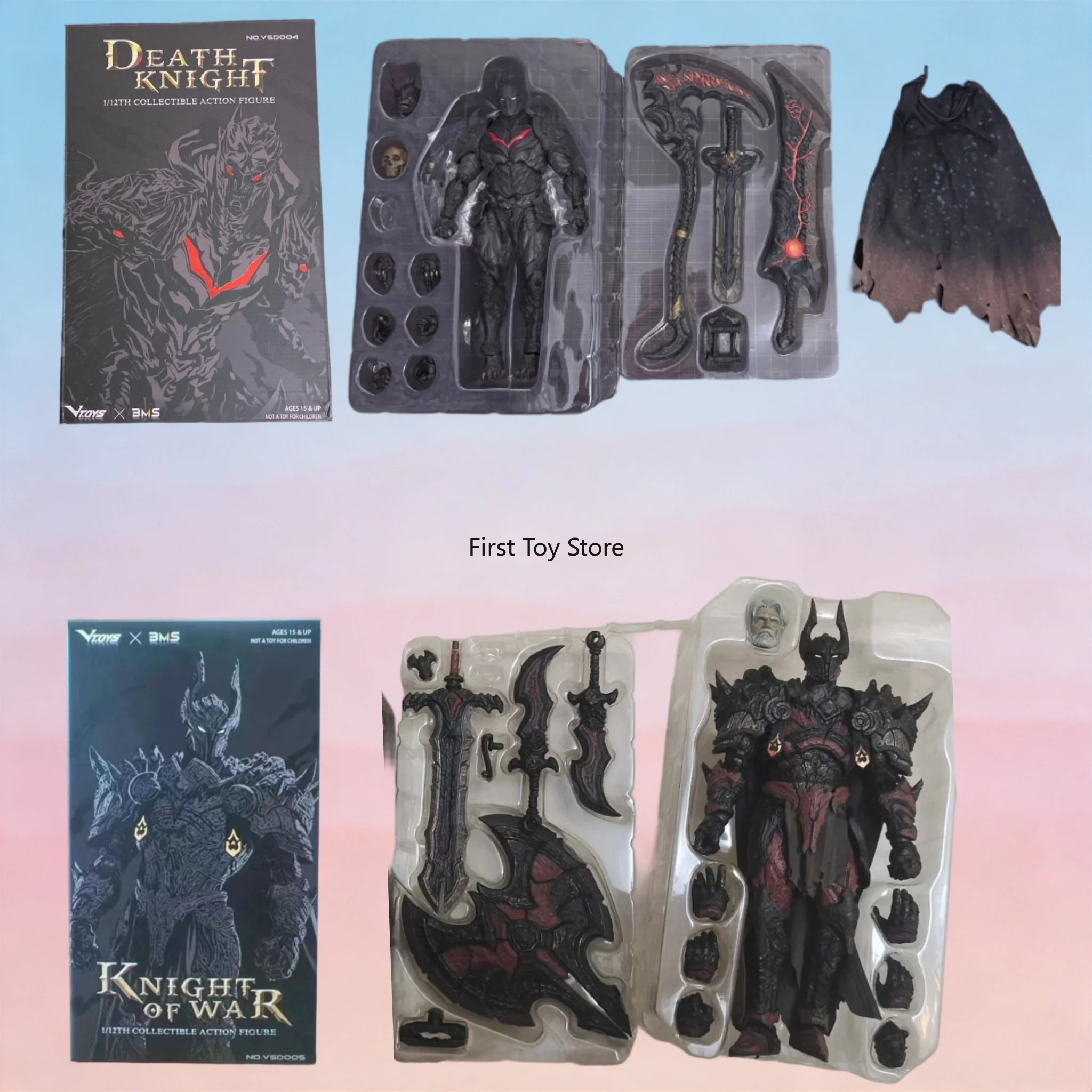 Фото В наличии: Фигурка VTOYS X BMS War Knight: The Ruthless Death Knight Hell Batman, масштаб 1/12, коллекционная модель, подарок №1