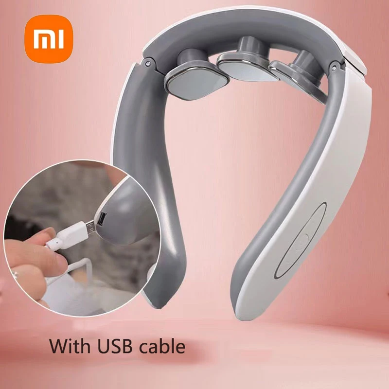 

Xiaomi USB Smart Massagers Home Rechargeable Cervical Portable White Massager Neck Tool Electric for Adult Mothers and Fathers
