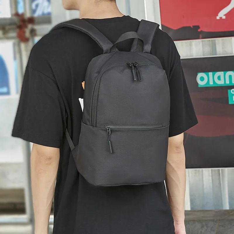 

Men's Backpack Fashion Small Man Shoulder Schoolbag Travel Backpacks Oxford Cloth Male Rucksack 2022 Outdoor Sport Black Bagpack