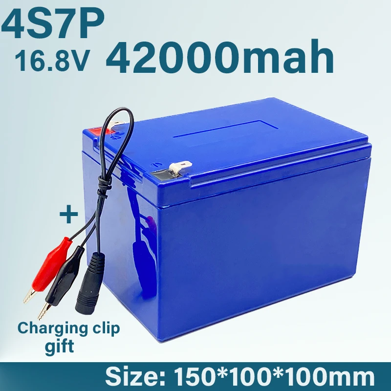

Аккумулятор 16,8 в, 42ah 4s7p 14,8 V 16,8 V, подходит для Ncr18650ga, с 30A BMS, литий-ионный инвертор высокой мощности, туристическая Автомобильная солнечная ба...
