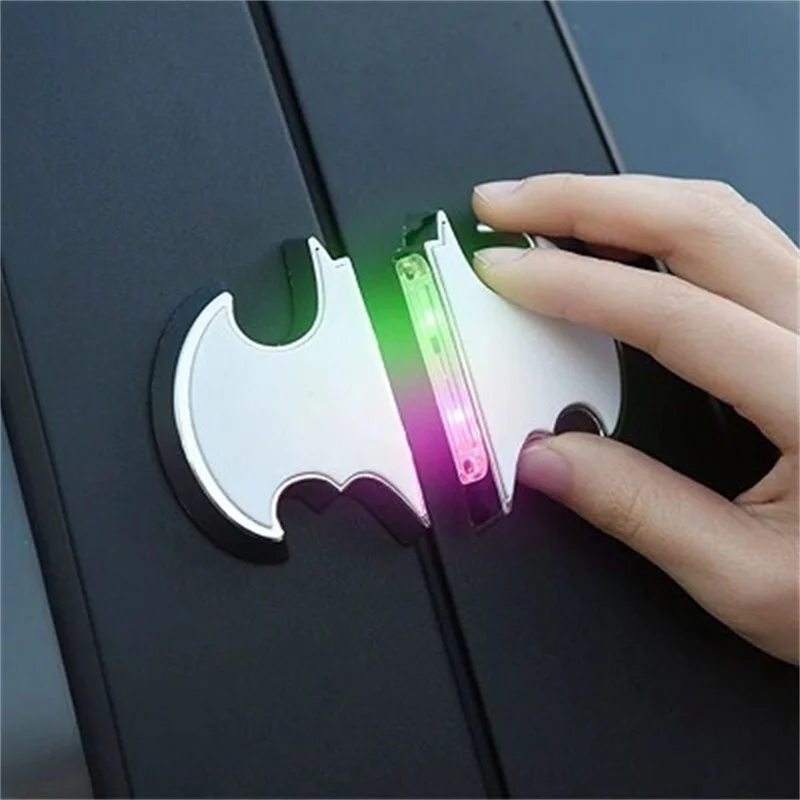 

Bat shape Universal Car LED Opening Door Safety Warning Anti-collision Lights Flash Light Red Kit Wireless Alarm Lamp Signal Lig