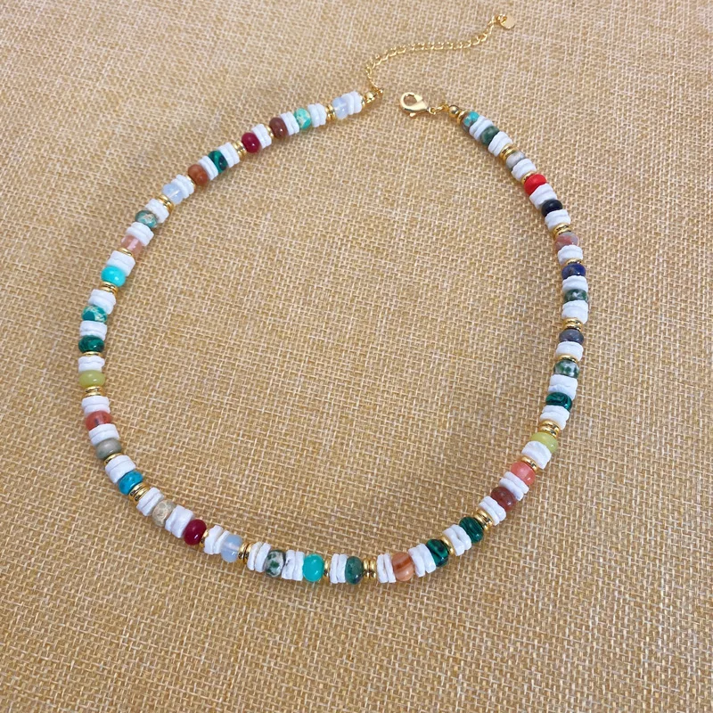 

Женское Ожерелье из натурального камня с агатом