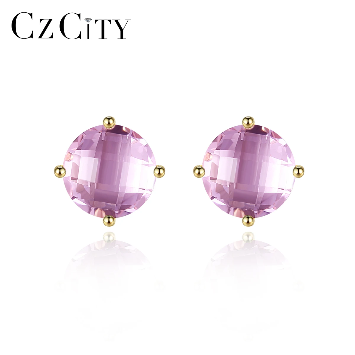 

Женские серьги-гвоздики из серебра 925 пробы с фианитом