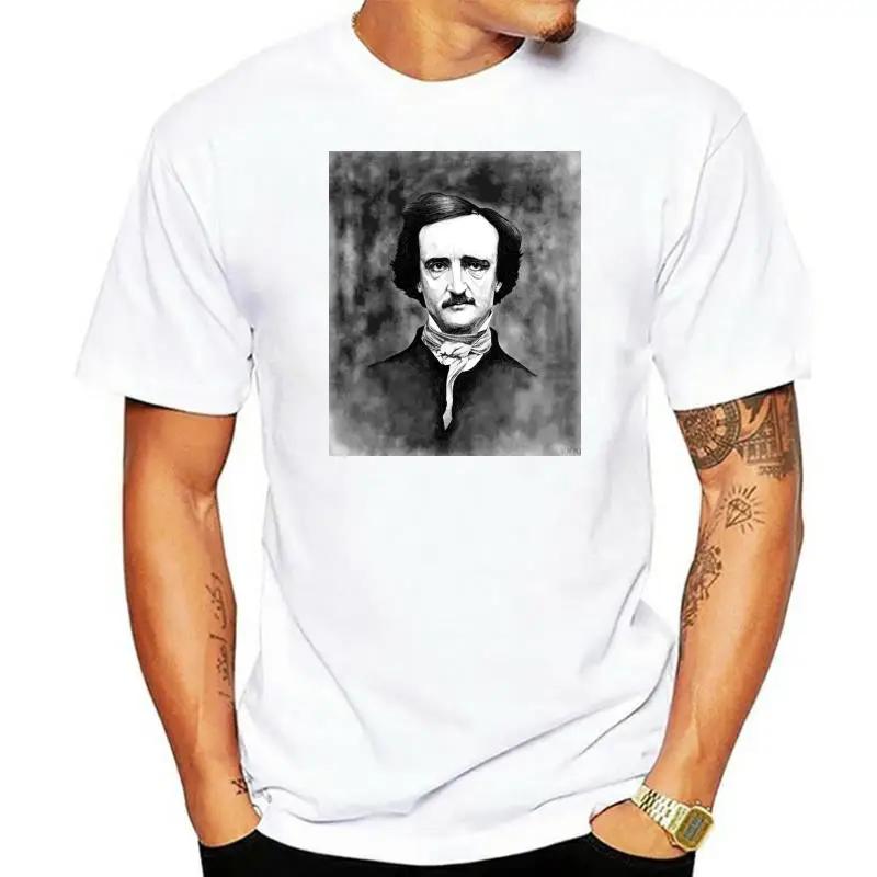 

Мужская футболка Nevermore, футболка с принтом Эдгара Аллана По, Мужская футболка wo, футболки, Топ