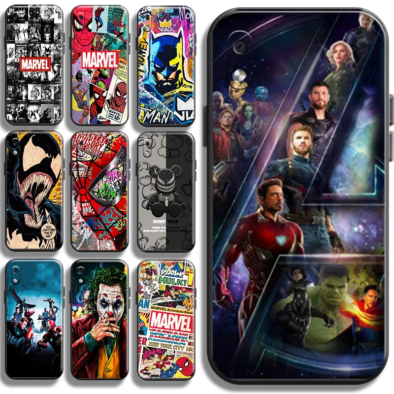 

Marvel Avengers Comics For Samsung Galaxy A10 A10S Phone Case Funda Liquid Silicon Carcasa Full Protection Cover Black Cases