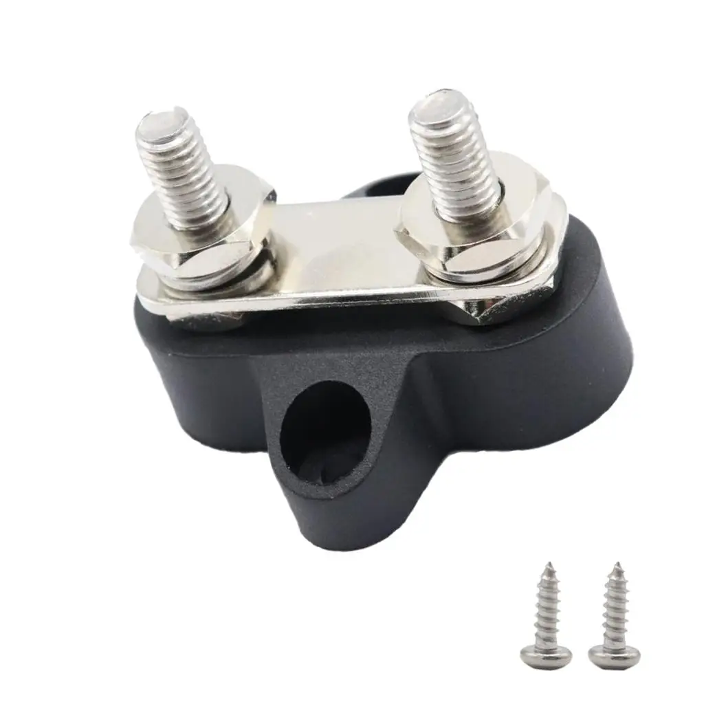 

Брусок 6 (1/4 дюйма), блок распределения мощности для грузовиков, домов на колесах, лодок, сверхпрочная нержавеющая сталь, черный