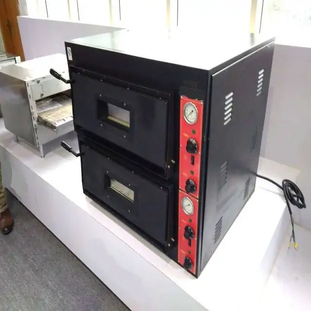 High Temperature Convection Rotating Pizza Maker Electronic Gas Oven For Restaurant Bakery enlarge