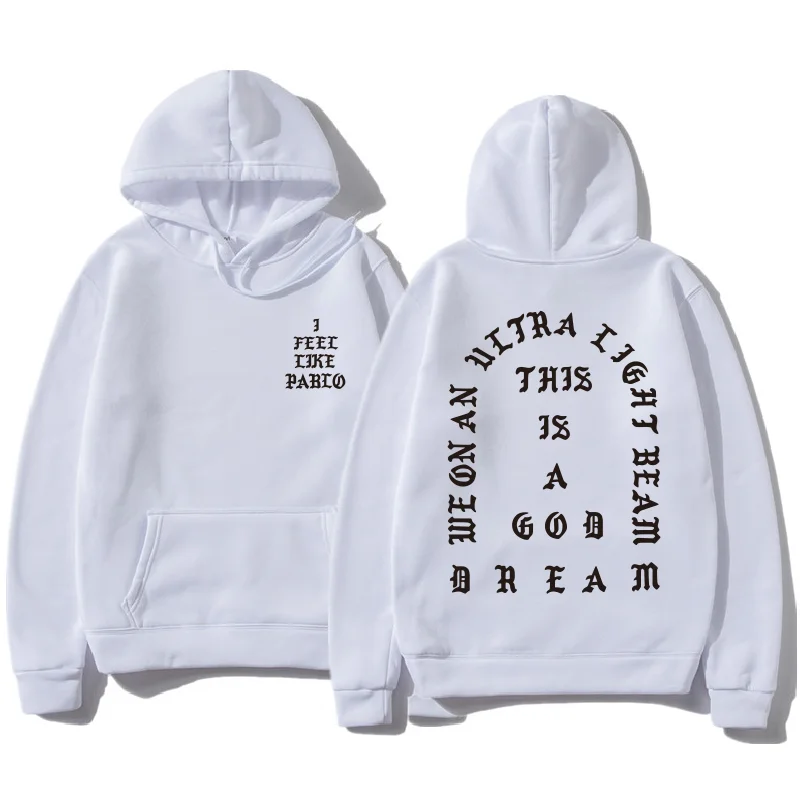 Толстовка Kanye с капюшоном Уэста Пабло мужской спортивный костюм в стиле хип-хоп