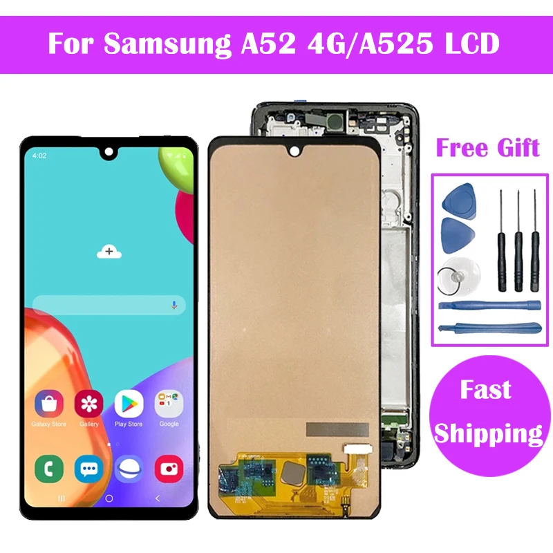 FIRSTORE A525 ЖК-дисплей для Samsung Galaxy A52 4G емкостный сенсорный экран с дигитайзером