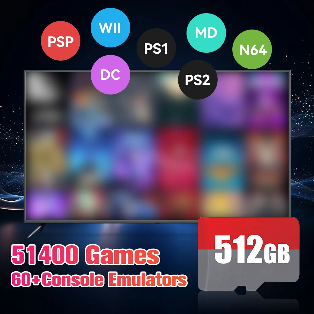 Игровая TF-карта Batocera 512 ГБ для Windows