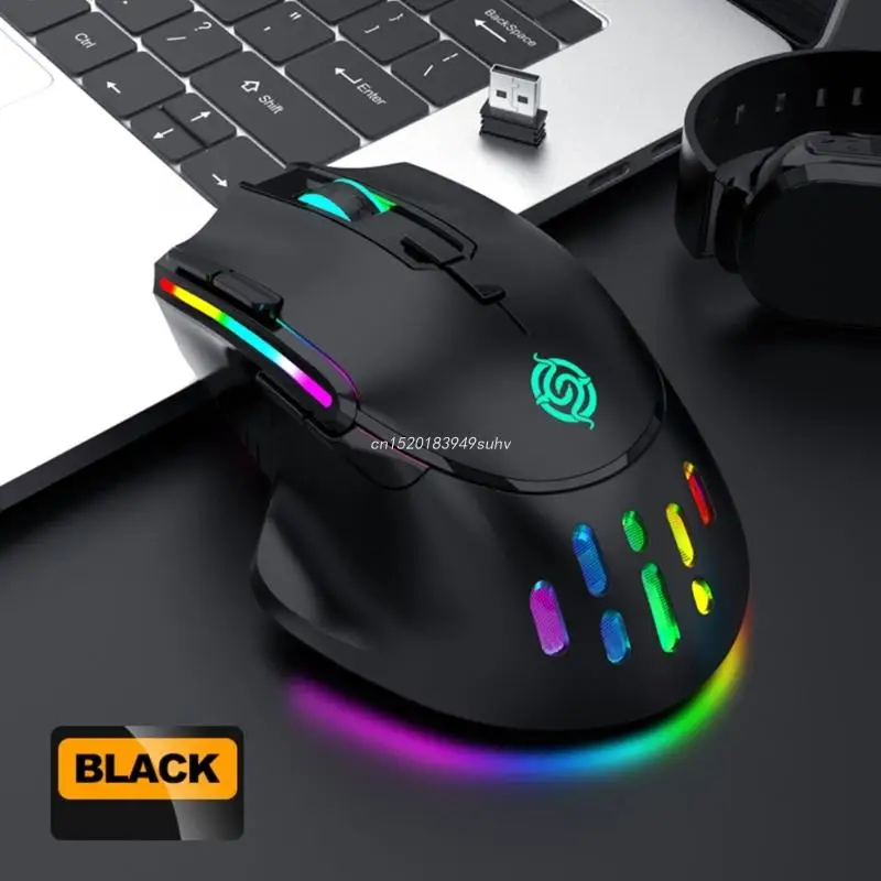 

Регулируемая Беспроводная игровая мышь RGB с подсветкой RGB 3 регулируемых уровня DPI высокоскоростная Беспроводная мышь RGB s