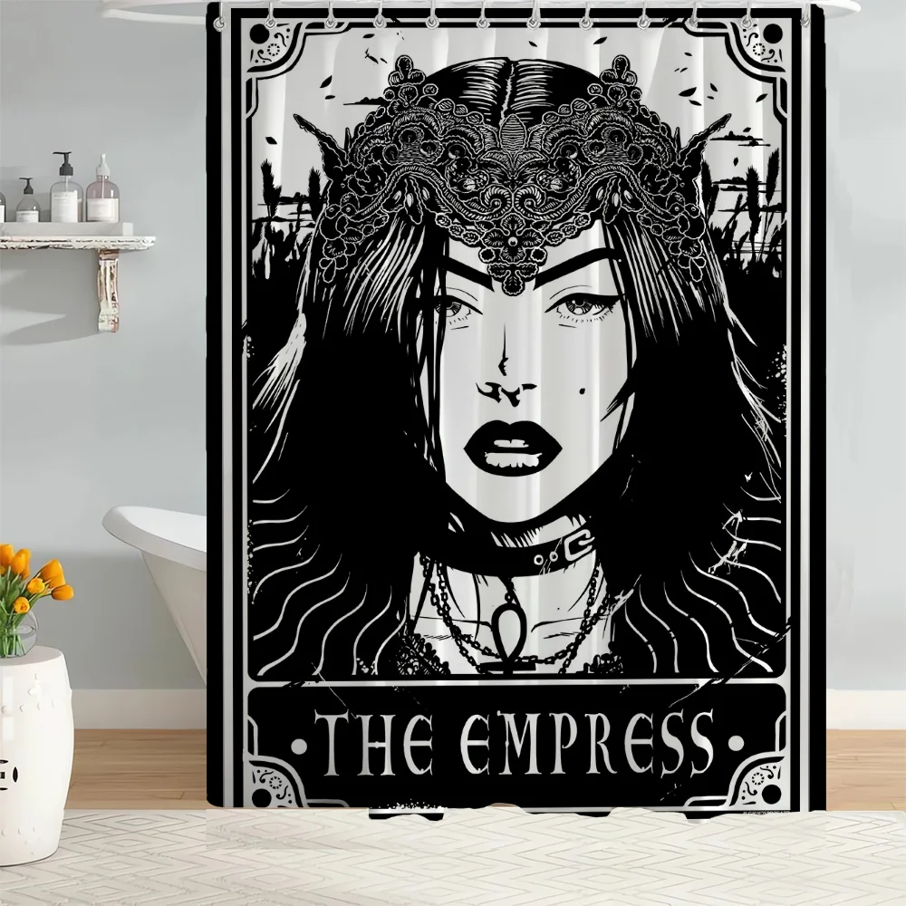Занавеска Для Душа Deadly Tarot & Sun — Водонепроницаемая Полиэстеровая Декоративная