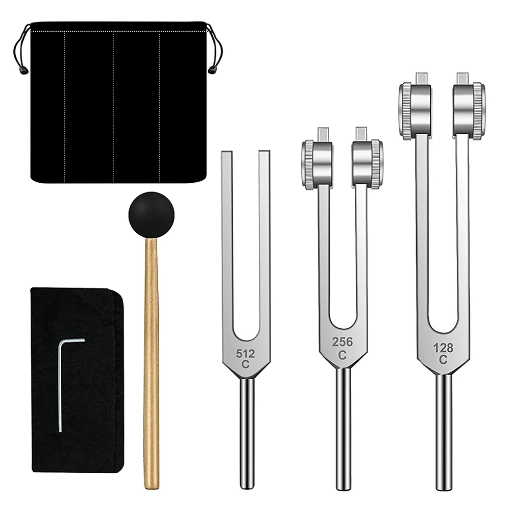 

Tuning Forks Set-128 Hz 256 Hz 512 Hz Tuning Forks Perfect for Healing Chakra Sound Therapy Keep Body Mind and Spirit
