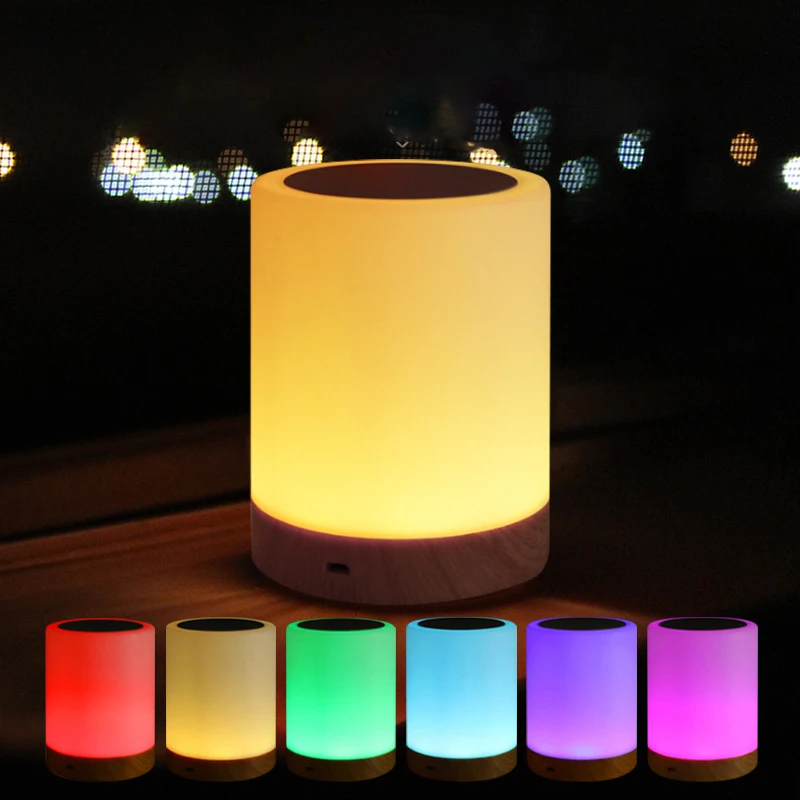

Touch Lamp LED Table Lamp Bedside Lamp RGB Table Lamp Bedroom Lamp with Touch Sensor Portable Desk Lamp RGB Light for Kids Gifts