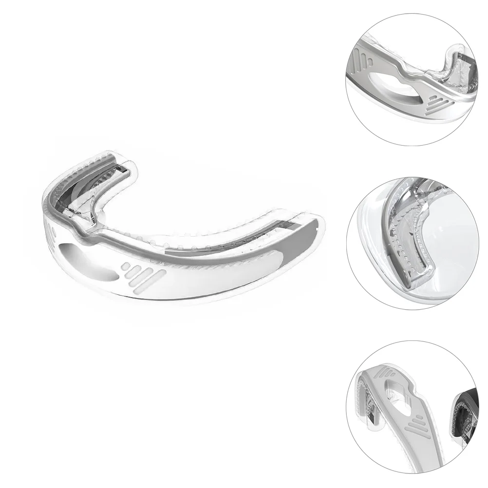 

1pc Stop Snoring Mouth Guard Silicone Sleeping Comfortable Portable Practical Bruxism Mouth Guard Teeth Guard