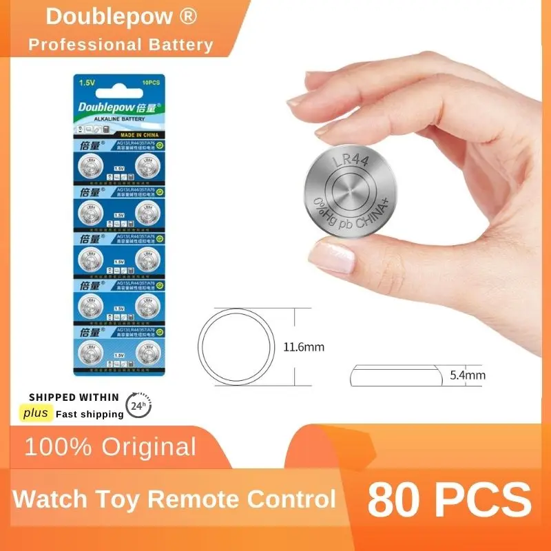 10 шт., щелочные батарейки AG13 LR44 A76 L1154 153 в, 1,5 мАч