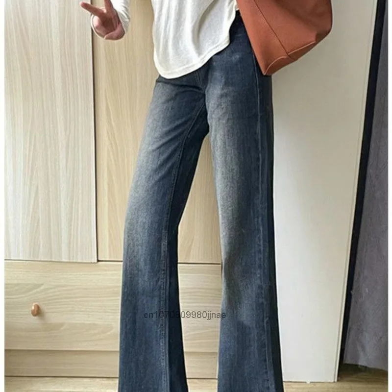 New Vintage Fashion High Street Jeans Y2k Girl Autumn Loose Casual Straight Pants Women Harajuku Korean Style Trouse Female
