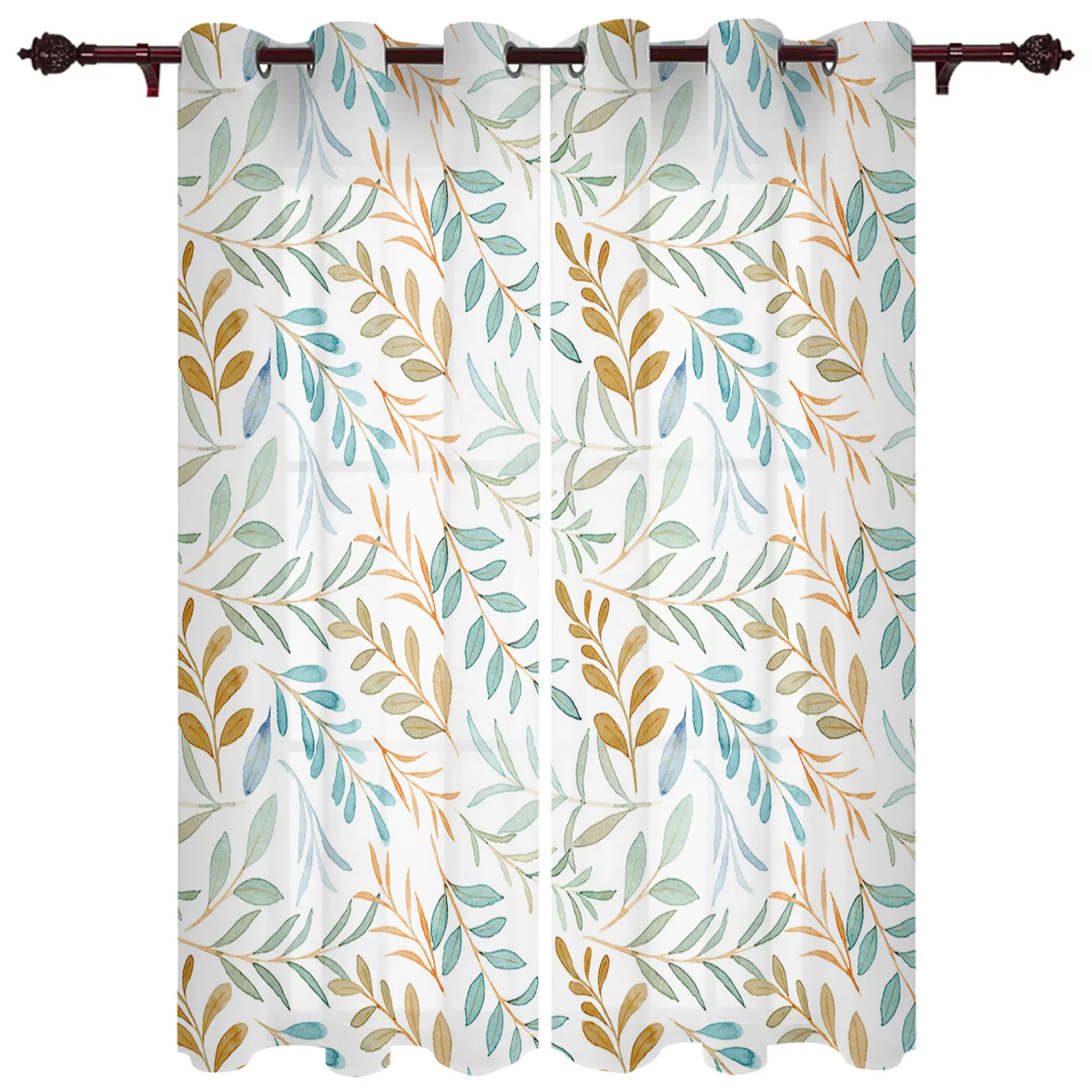 

Шторы с листьями для гостиной, роскошные Лепестковые занавески для окон в спальню, домашний декор, драпировки для кухонных окон