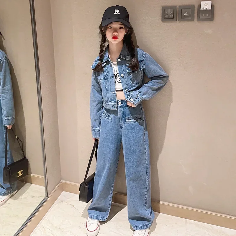 Одежда для девочек костюм детская одежда оптовая продажа новинка 2024 модный