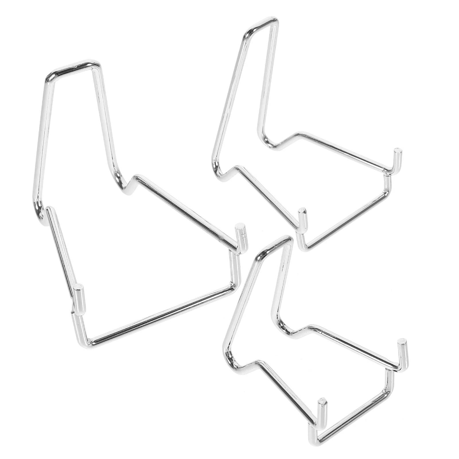 

3 Pcs Display Stands Small Shelf Easel Crystal Sports Card Holder Metal Iron