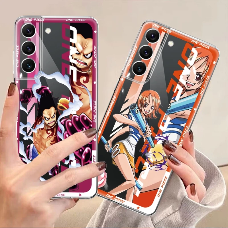 

Phone Case For Samsung S20 FE S23 S21 Plus S22 Ultra 5G S23Ultra S22Ultra S20FE S21FE One Piece Luffy Zoro Nami Burukku Anime
