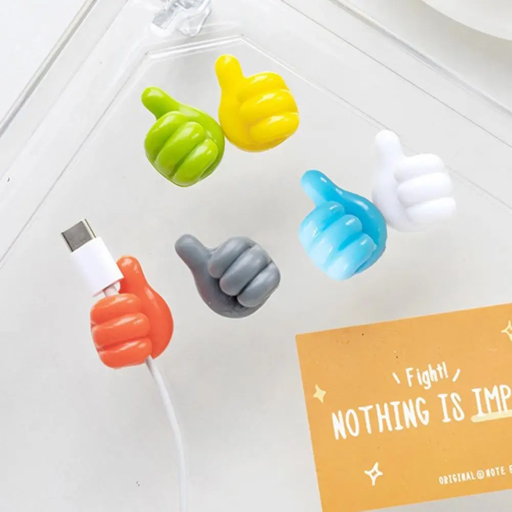 

10 шт. креативная настенная намотка для кабеля данных в форме пальца вверх, настенный крючок, домашние принадлежности, устойчивый