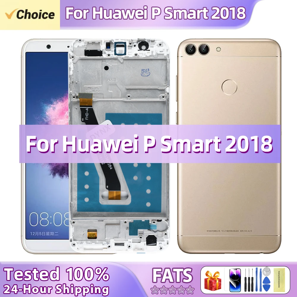 Huawei P Smart 2018 замена экрана дисплея IPS LCD с сенсорным датчиком емкостный экран
