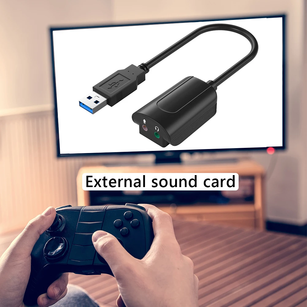 Усилитель звуковой карты USB игровой для ПК ноутбука 3 5 мм | Компьютеры и офис