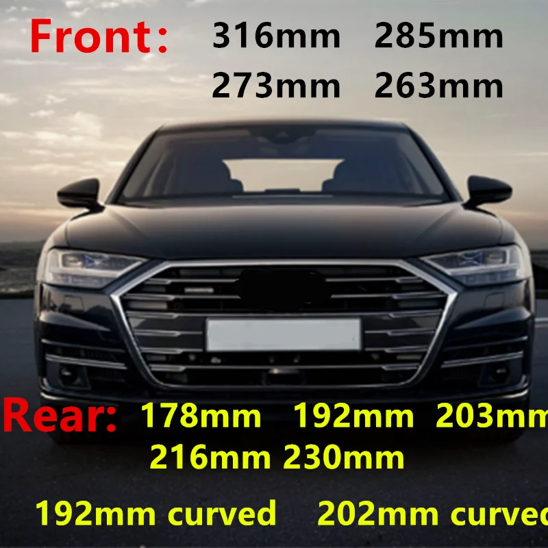 

New Car Front Grill Emblem Badge Black Chrome 4 Ring Rear Boot Sticker For Audi A3 A4L A6L Tt Q3 Q5 Q7 A4 A5 A7 RS3 RS5 RS6