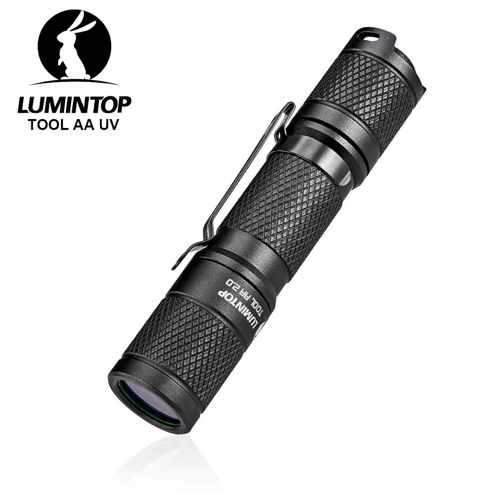 Фото Брелок EDC, УФ-свет, фонарик, длина волны 365 нм, Luminus SST-10-УФ-светодиодный фонарик, портативный мини-аккумулятор с тюшами 14500, ИНСТРУМЕНТ AA UV №1