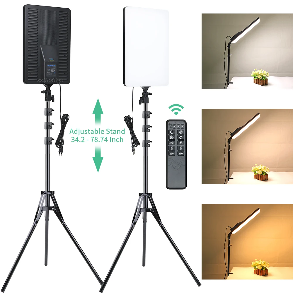 

Photography LED Video Light 3200k-5500K Dimmable CRI 95 Photo Fill Light for Studio YouTube Makeup Live Stream With Stand Tripod