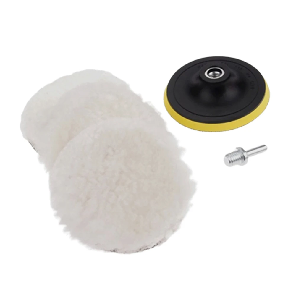 

5pcs Round Home With Backing Wheel Adapter Soft Window Polishing Buffer Pad Cleaning Car Waxing For Drill Multifunctional