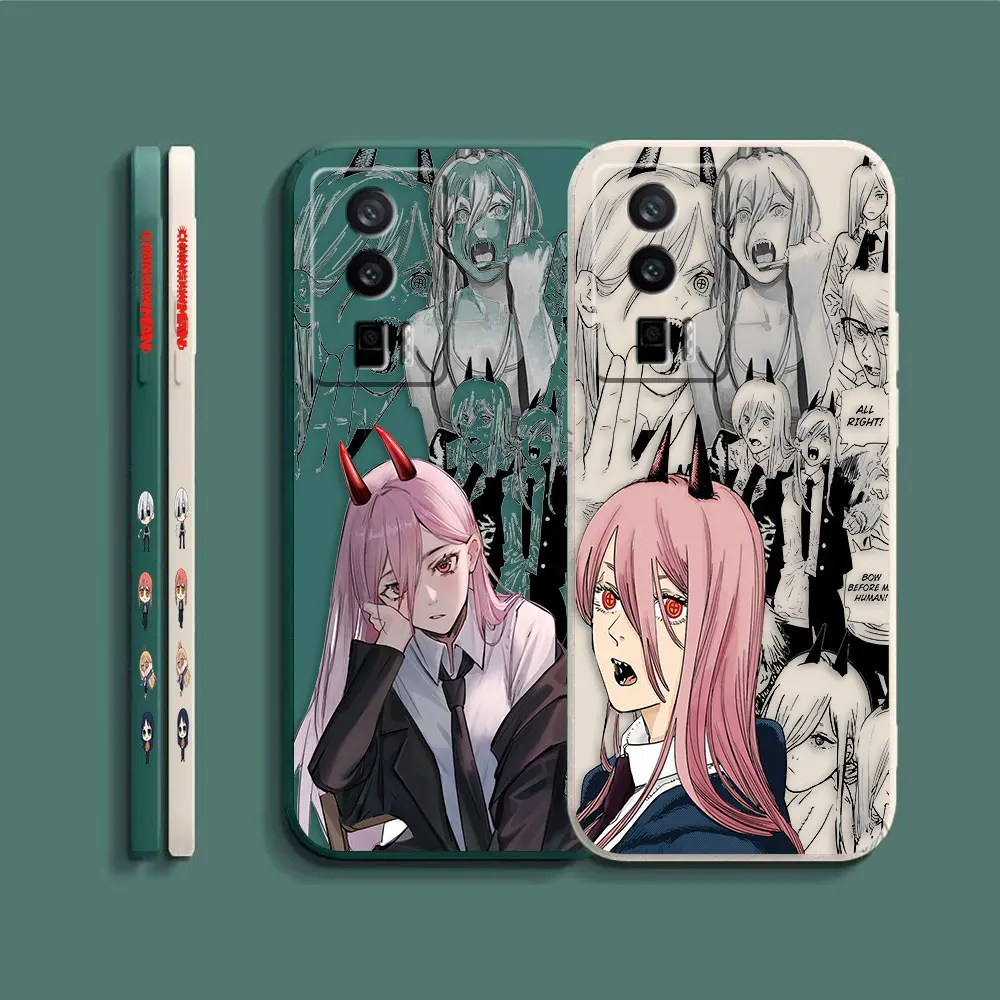 Case For Redmi K60E K60 K50 K40S K40 K30 K20 12C 10C 9A 9 8 10X 10A Pro 4G 5G Gaming Case Fundas Cqoues Shell Chainsaw Man POWER