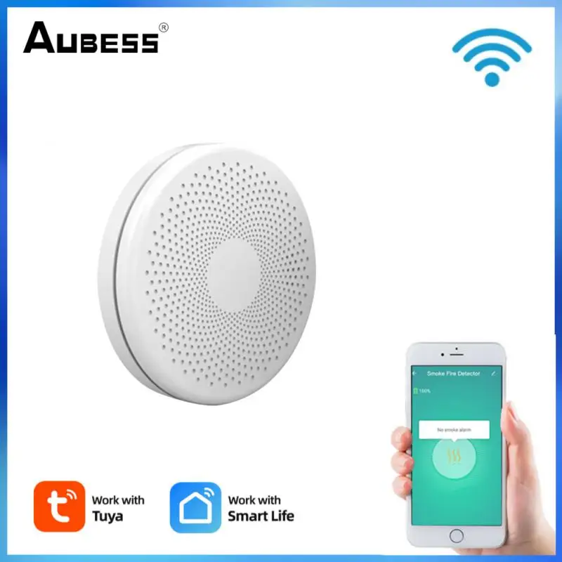 

Tuya Smart WiFi Smoke Carbon Monoxide Compound Alarm Smoke Detector Sensor Fire Alarm Home Security System APP Remote Monitoring