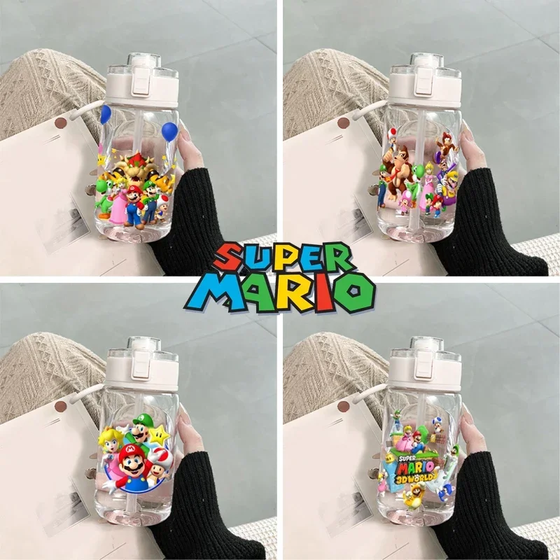 Портативная бутылка для воды в стиле Super Mario Bros мультяшная Спортивная уличная