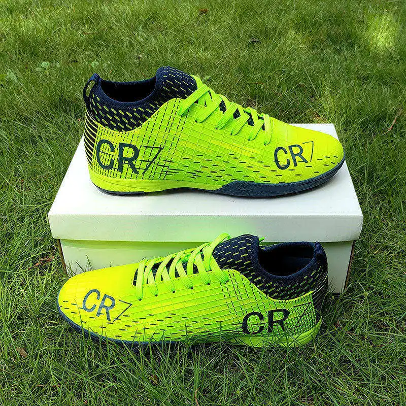 

2023 Cheap Hot Sale Men Football Shoes Trendy Green Mens Soccer Sneakers Anti-slip Lace-up Men Training Shoes Zapatos De Futbol