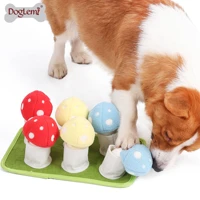 mushroom design iq training dog sniff toy machine washable interactive plush dog toy funny eco friendly puppy chew toys supplier