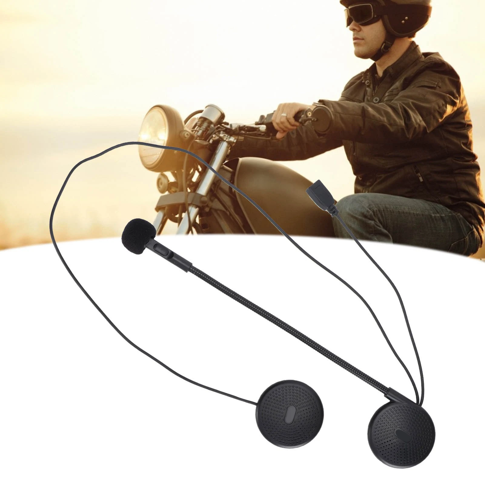 Гарнитура для мотоциклетного шлема с низким энергопотреблением большинства