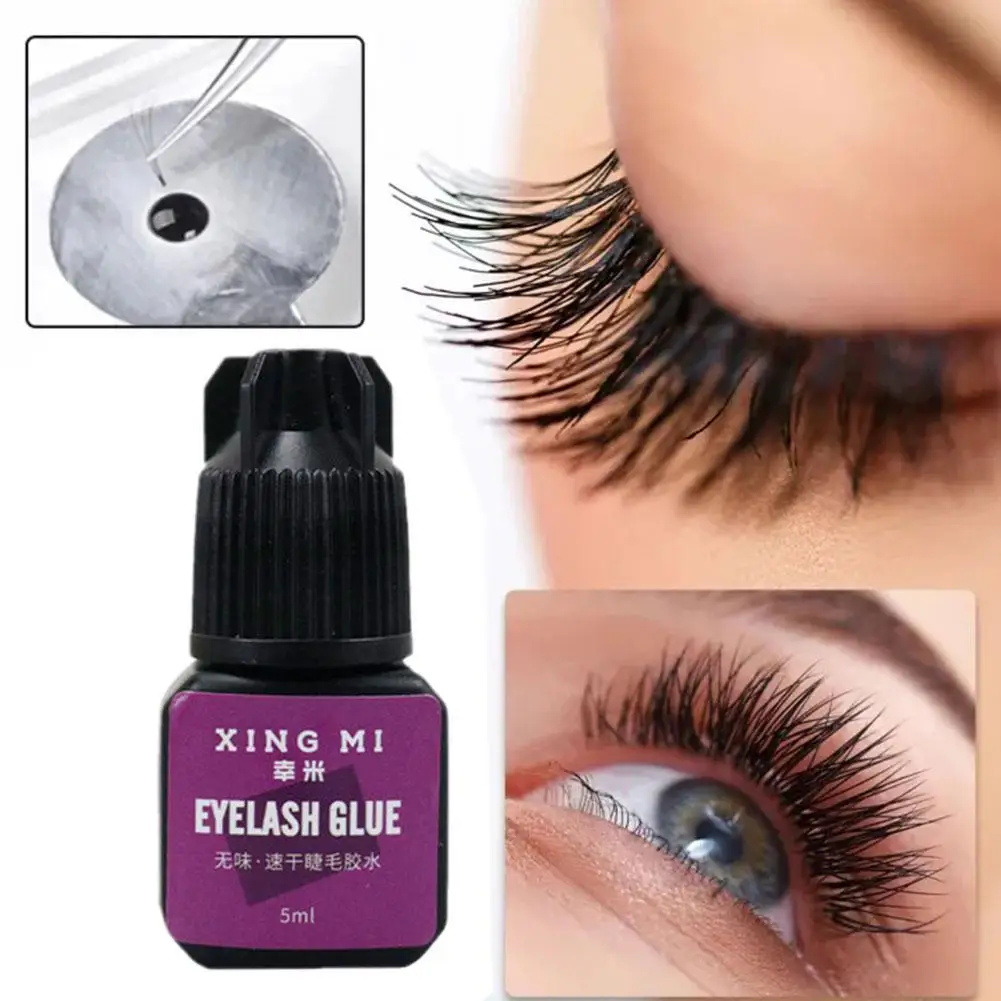 

5ml False Eyelash Glue Quick Dry Waterproof Lasting Black Glue Grafting Eyelash No Adhesive Glue Extension Irritation Eyela U5Q4