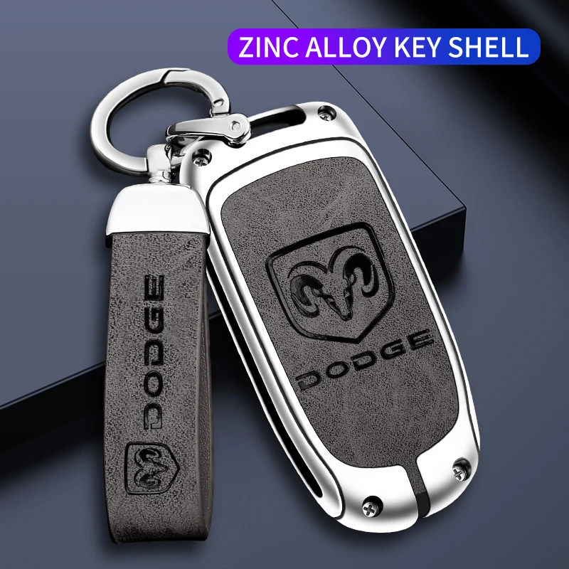 

Car Key Case Shell Auto Emblem Keychain Ring For Dodge Ram Journey Challenger Charger Durango Nitro Caliber Avenger Dart Caravan