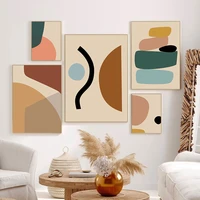 abstract color block graphic canvas art painting prints modern wall decorative poster for living room bedroom home decor picture