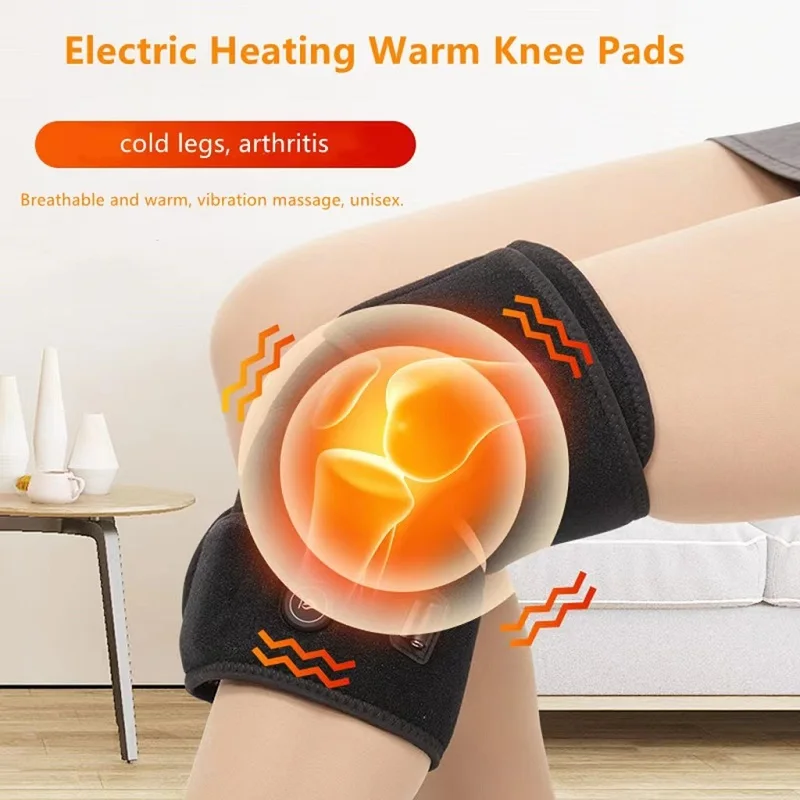 SNOW DEER Electric Heating knee Pad Warm For Women Men Rechargeable Electric Massager Far Infrared With Battery Hot knee Pads