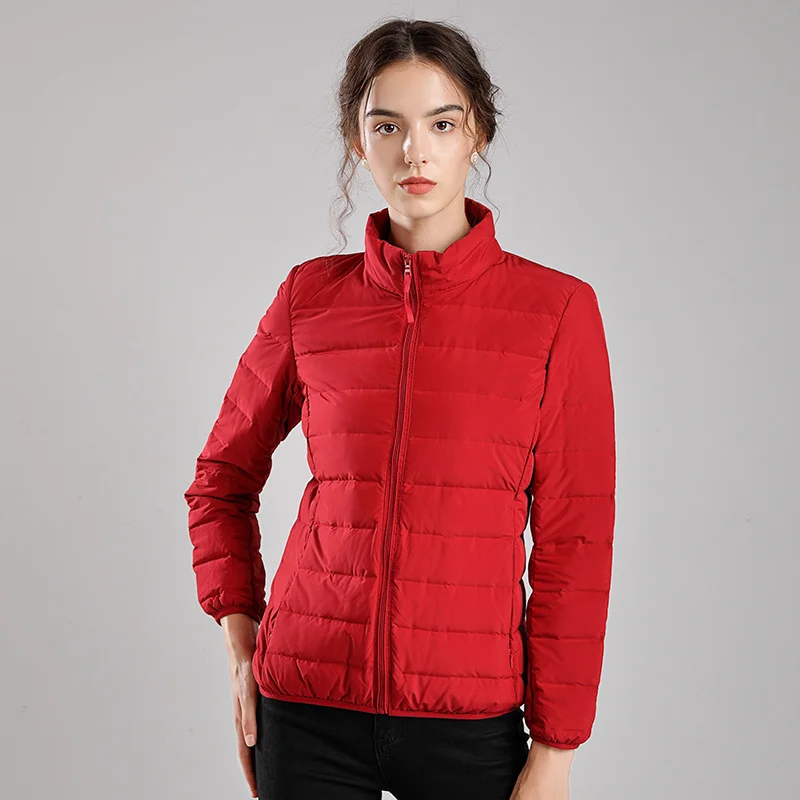 Packable Down Jackets Women 90% Duck Down Seamless Ultra Light Puffer Jackets Female Winter Solid Warm Parkas Inside Coats enlarge