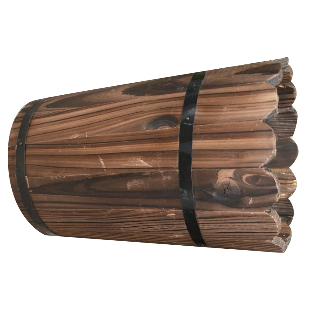 

Деревянный цветочный горшок, горшок, ваза, деревянный горшок для виски, деревенский горшок, садовый шикарный круглый декоративный горшок дл...